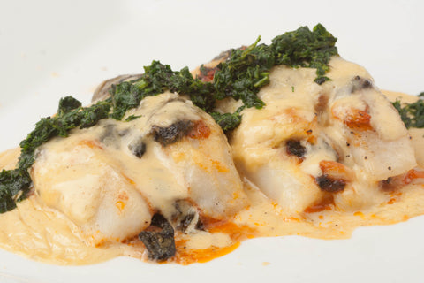 Baked Fish with Spinach