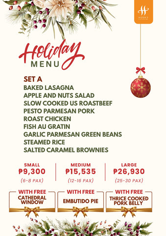 Hizon's Holiday Menu Set A