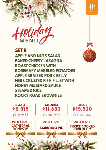 Hizon's Holiday Menu Set B